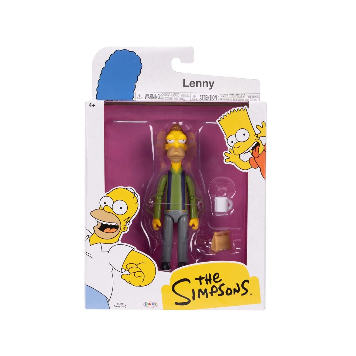 The Simpsons 5-Inch Wave 3 Lenny Leonard with Lunch Bag Action Figure