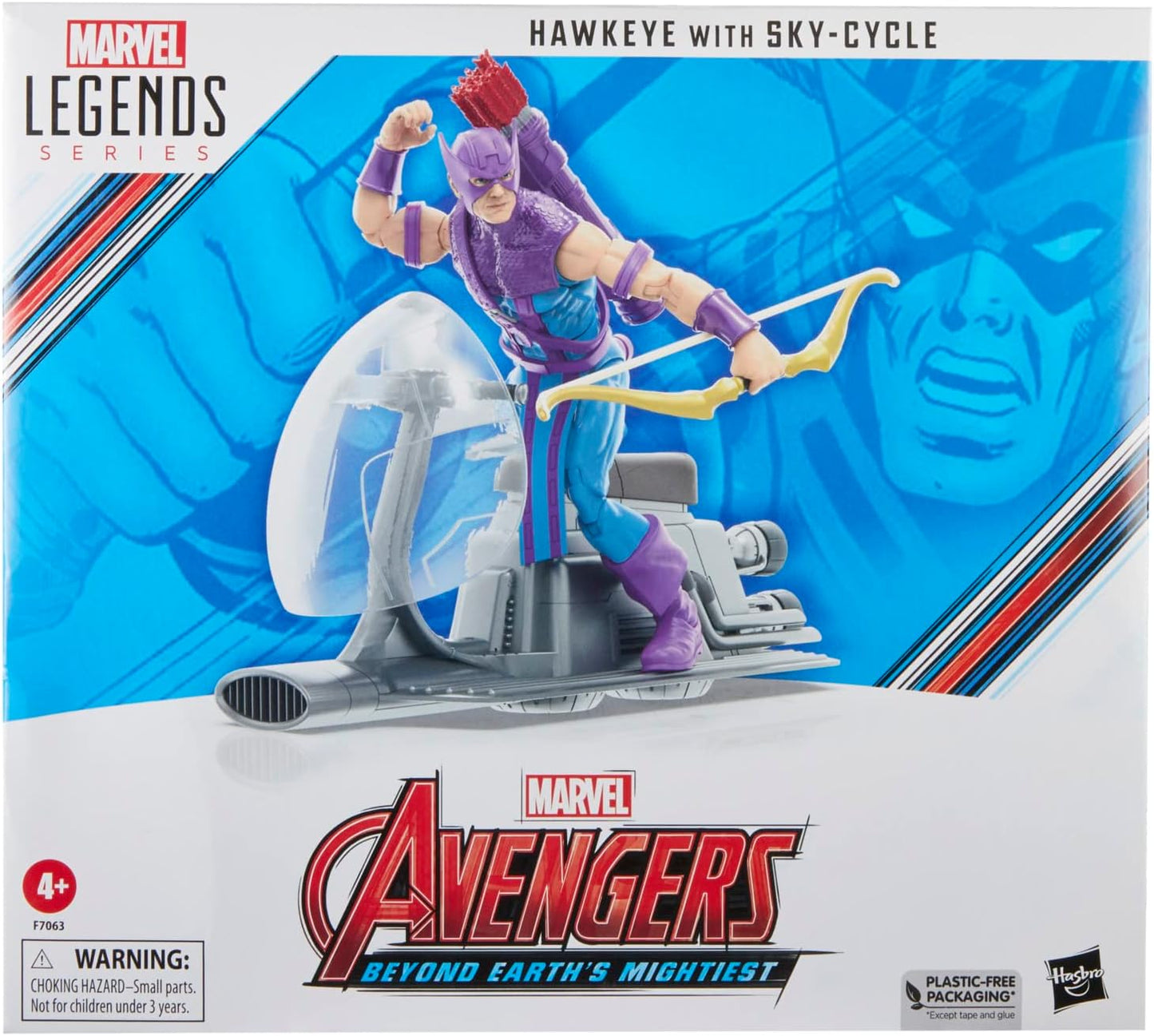 Marvel Legends Series Hawkeye with Sky-Cycle Avengers 60th Anniversary