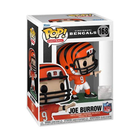 Funko Pop! NFL Cincinnati Bengals Joe Burrow Vinyl Figure #168 with protector box