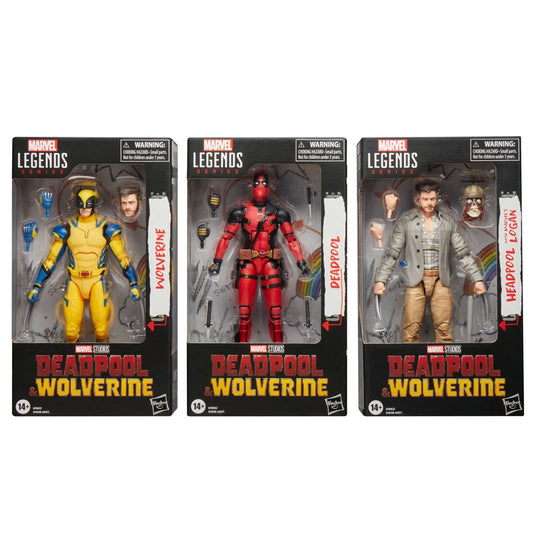 Marvel Legends Deadpool & Wolverine 6-Inch Action Figure Wave 1 set of 3