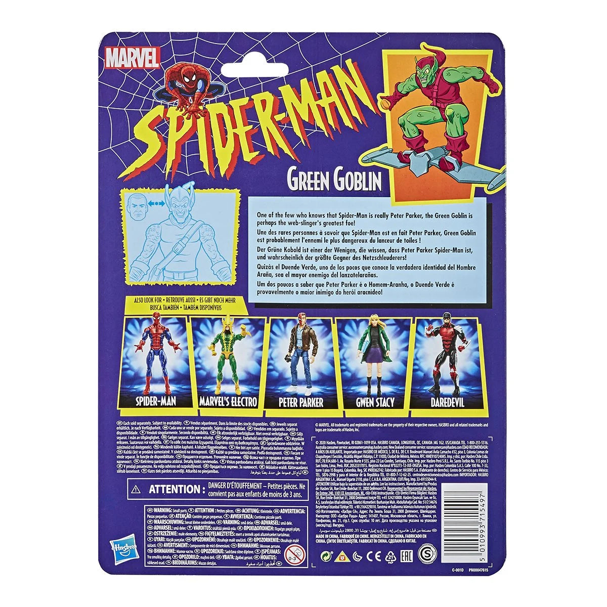 Marvel Legends Spider-Man Retro Green Goblin Action Figure