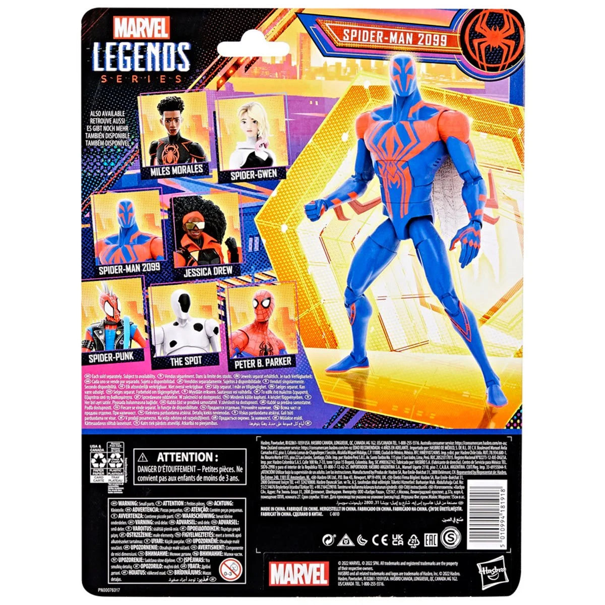 Marvel Legends Spider-Man Across the Spider-Verse Spider-Man 2099 Action Figure