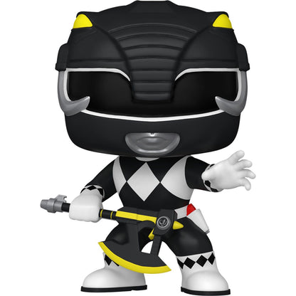 Funko Pop! Mighty Morphin Power Rangers 30th Anniversary Black Ranger Vinyl Figure #1371 with protector box