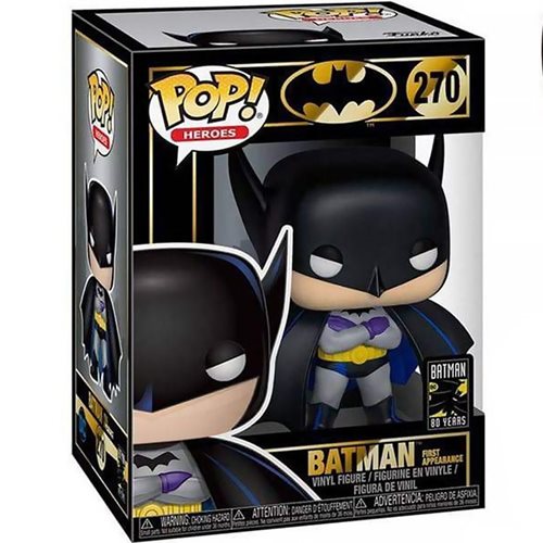 Funko Pop! Batman 1st Appearance 1939 80th Anniversary Vinyl Figure #270 with protector box