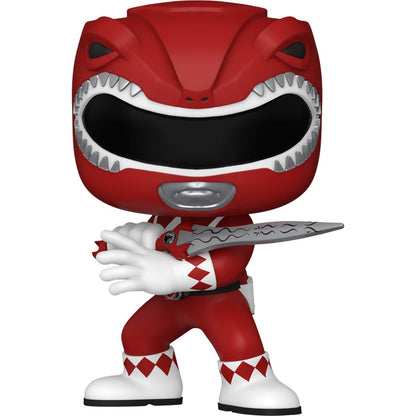 Funko Pop! Mighty Morphin Power Rangers 30th Anniversary Red Ranger Vinyl Figure #1374 with protector
