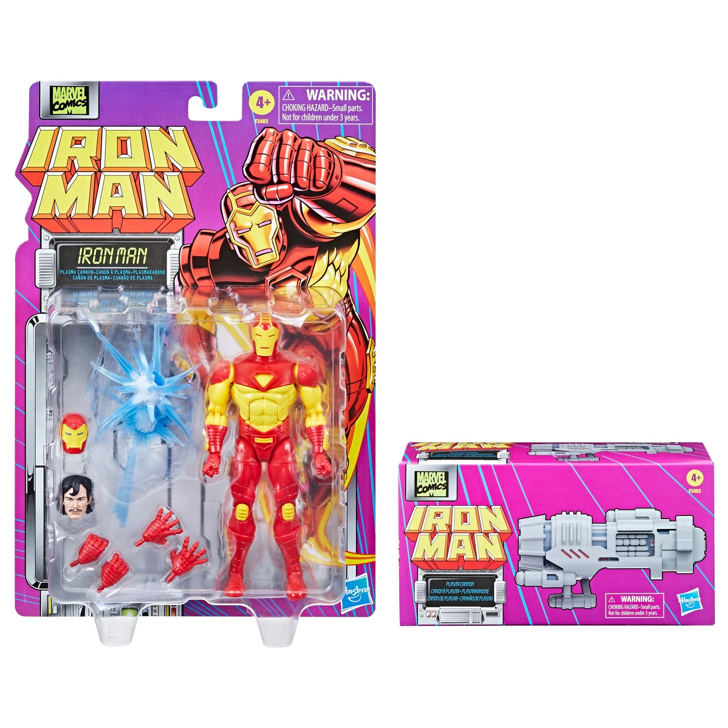 Marvel Legends Series Deluxe Retro Iron Man with Plasma Cannon