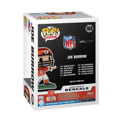 Funko Pop! NFL Cincinnati Bengals Joe Burrow Vinyl Figure #168 with protector box