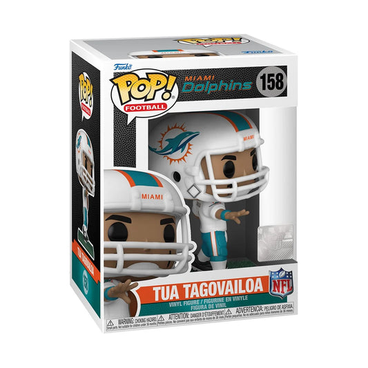 Funko Pop! NFL Miami Dolphins Tua Tagovailoa (Home Uniform) Vinyl Figure #158 with protector box